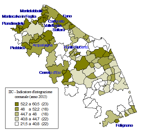 Indicatori sintetici d’integrazione degli immigrati: un’applicazione ai comuni marchigiani